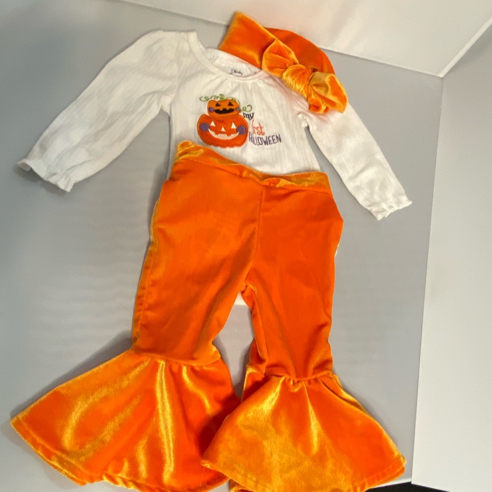 Baby Essentials Halloween Pumpkin Costume - Orange and White